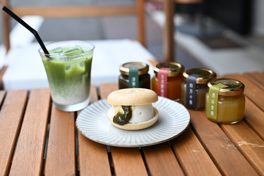 アイスとあんが選べる最中＋ドリンク