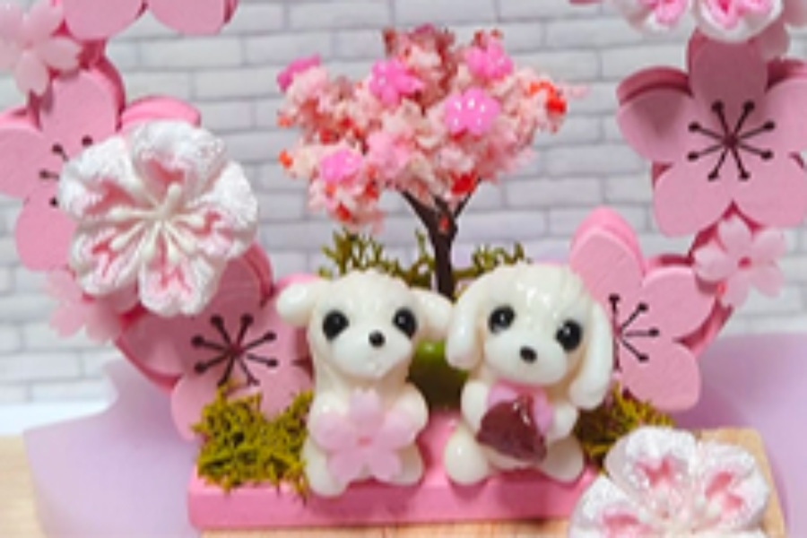 お花見わんこ作り