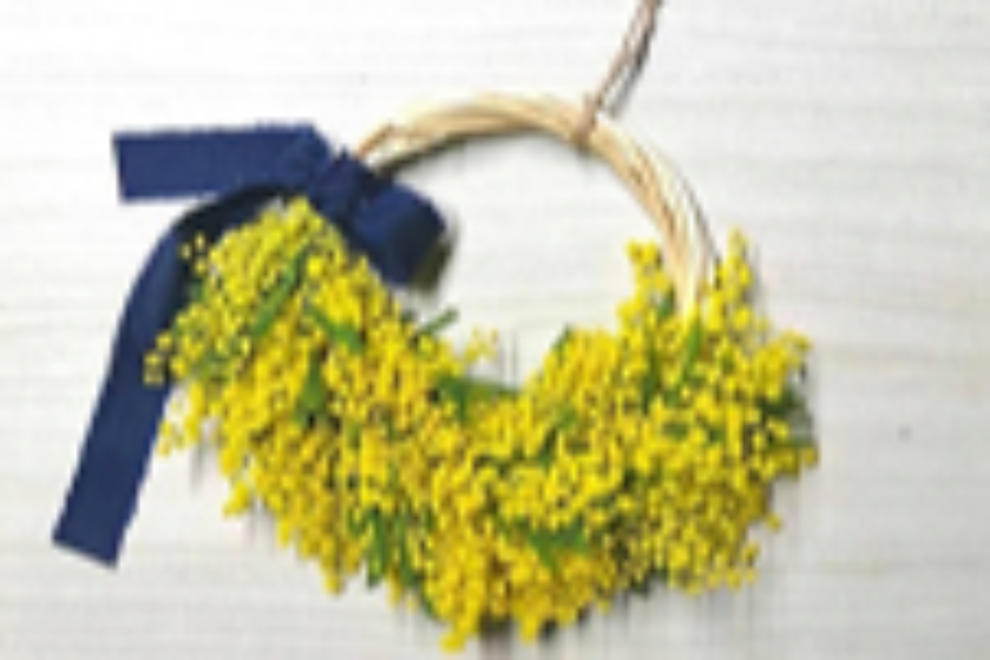 ミモザリース作り